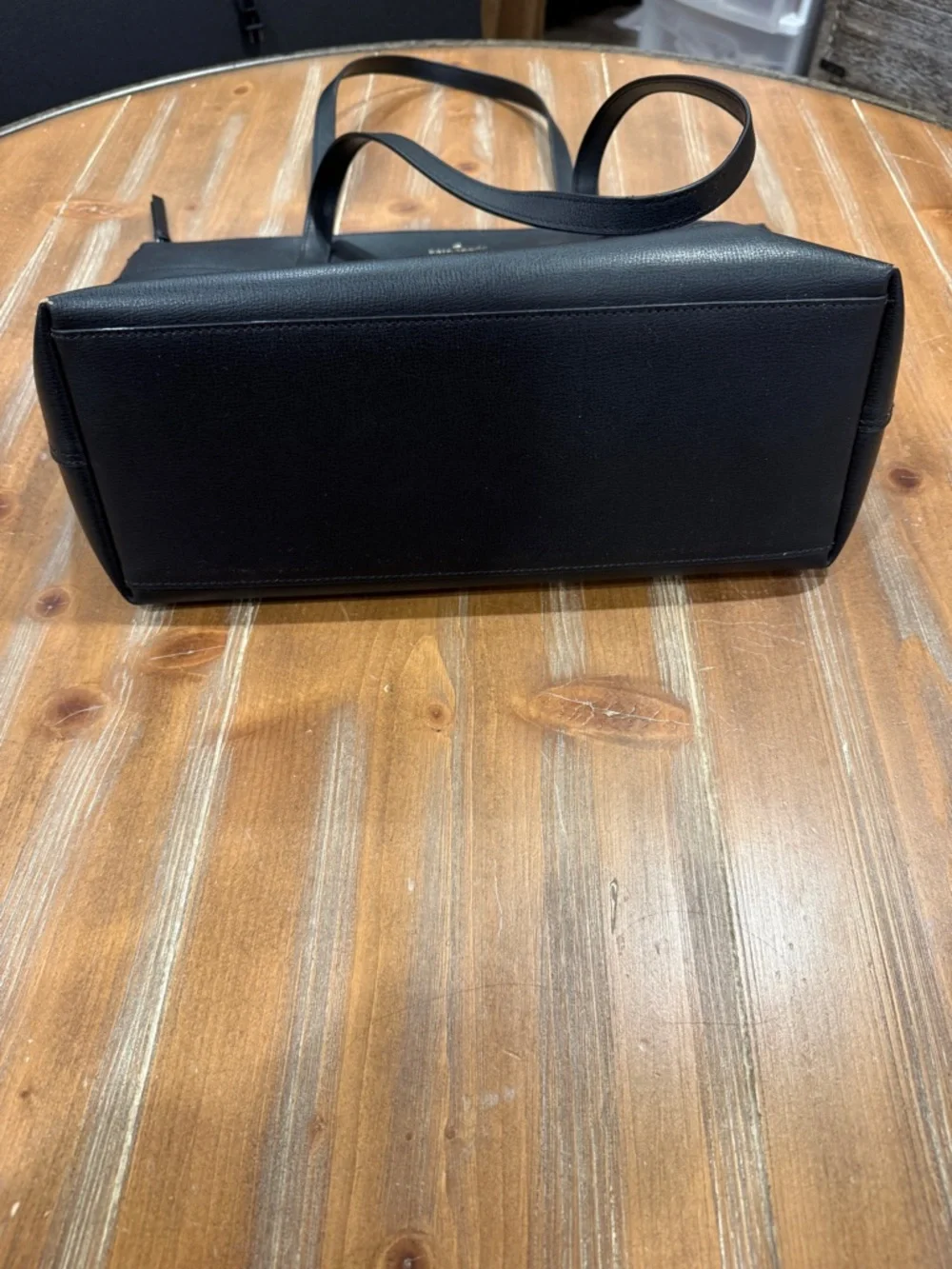 Kate Spade Patrice Black Leather Zipper Closure Shoulder Tote Purse Bag Charm